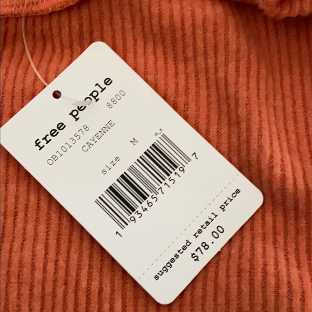 [ FREE PEOPLE ]  Cayenne  Main Squeeze Hacci Top - Picture 5 of 5